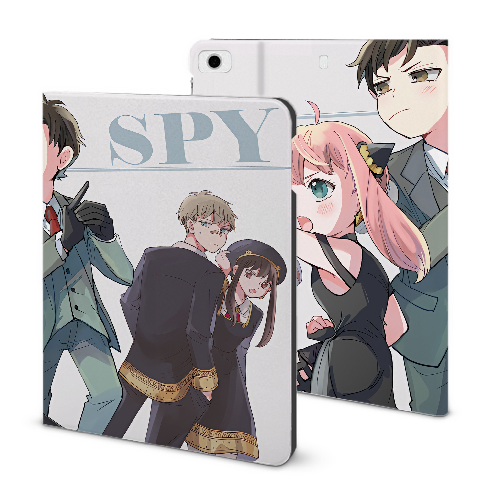 （画像用） SPY×FAMILY间谍家家酒 IPad ケース ブック型 PUレザー TPU 耐衝撃 軽量 薄型 ペン収納なし 全面保護 IPad 各モデル対応